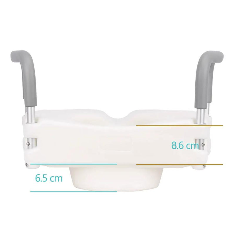 2 in 1 Raised Toilet Seat with Removable Padded Arms, Standard Seat by salelink.co.nz