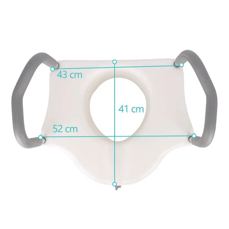 2 in 1 Raised Toilet Seat with Removable Padded Arms, Standard Seat by salelink.co.nz