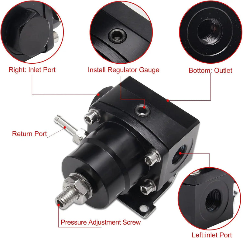 Universal Adjustable EFI Fuel Pressure Regulator Kit by salelink.co.nz