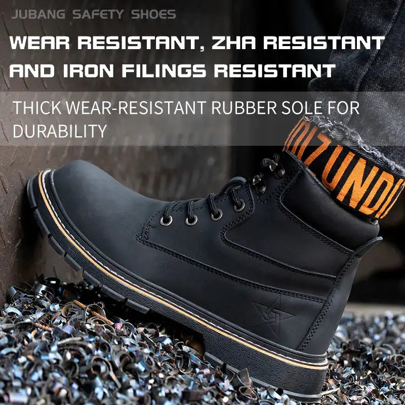 Men's Waterproof Steel-Toe Winter Plush Safety Boots by Mead's Supply & Equipment Outfitters limited
