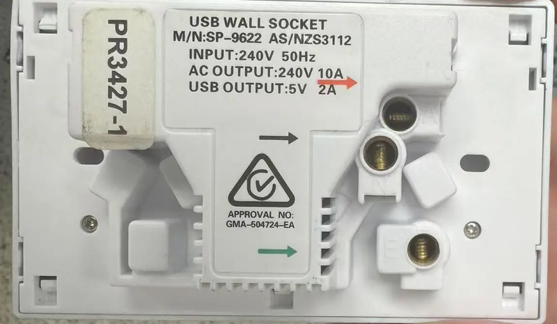 Dual USB 2.1A Power Point Home Wall Power Supply Socket by salelink.co.nz