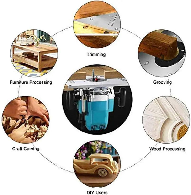Woodworking DIY Router Table Insert Plate&Ring Power Tool by salelink.co.nz