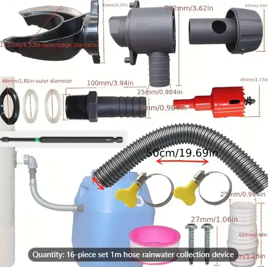 16PCS Rainwater Harvesting System Kit by salelink.co.nz