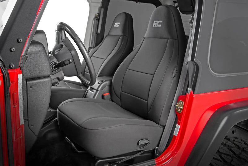 Seat Covers Front and Rear Jeep Wrangler TJ 4WD (1997-2002) by Magwarehouse.com