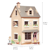 Foxtail Villa Wooden Dollhouse – 2-Storey Doll House with Attic | Tender Leaf Toys by Curious Moonbeam