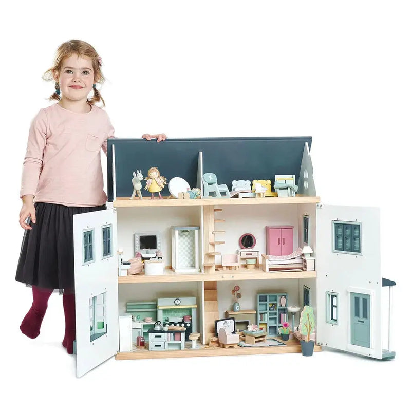 Dovetail Doll House - Tender Leaf Toys | Large Wooden Doll House NZ by Curious Moonbeam