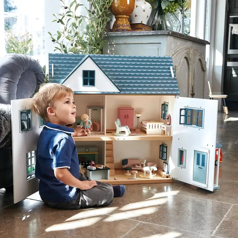Dovetail Doll House - Tender Leaf Toys | Large Wooden Doll House NZ by Curious Moonbeam