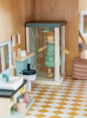 Wooden Doll House Bathroom Furniture Set – Tender Leaf Toys | Doll House Furniture NZ by Curious Moonbeam