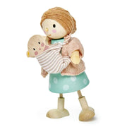Mrs Goodwood Wooden Doll with Baby - Tender Leaf Toys | Wooden Doll NZ by Curious Moonbeam