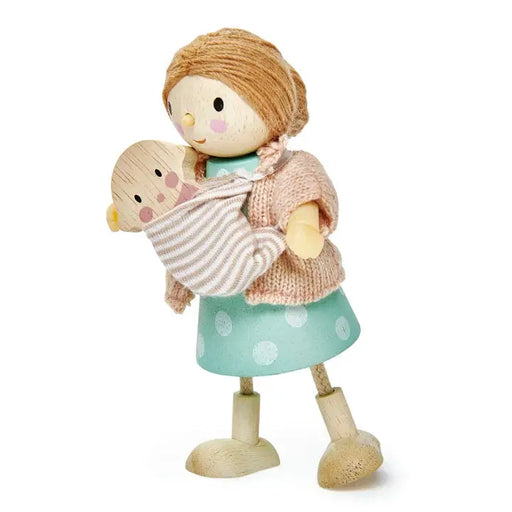 Curious Moonbeam Dolls, Dollhouses & Accessories Mrs Goodwood Wooden Doll with Baby - Tender Leaf Toys | Wooden Doll NZ Mrs Goodwood Wooden Doll with Baby - Tender Leaf Toys | Wooden Doll NZ