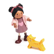 Ayana and Cat Wooden Doll – Tender Leaf Toys | Wooden Doll NZ by Curious Moonbeam