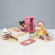Wooden Doll House Bedroom Furniture Set - Tender Leaf Toys | Doll House Furniture NZ by Curious Moonbeam