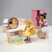 Wooden Doll House Bedroom Furniture Set - Tender Leaf Toys | Doll House Furniture NZ by Curious Moonbeam