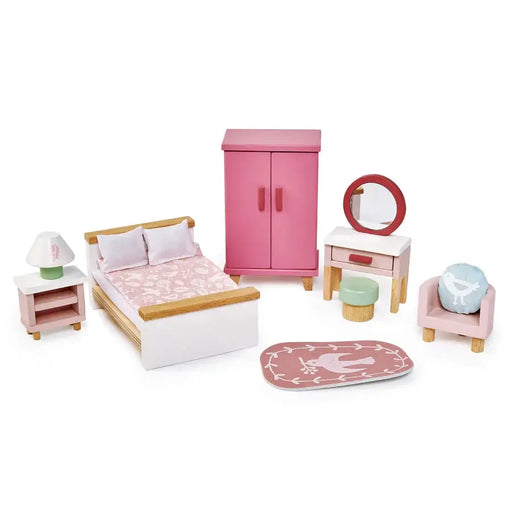 Curious Moonbeam Dolls, Dollhouses & Accessories Wooden Doll House Bedroom Furniture Set - Tender Leaf Toys | Doll House Furniture NZ Wooden Doll House Bedroom Furniture Set - Tender Leaf Toys | Doll House Furniture NZ