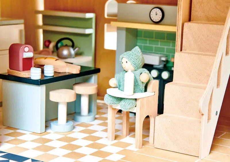 Wooden Doll House Kitchen Furniture Set - Tender Leaf Toys | Doll House Furniture NZ by Curious Moonbeam