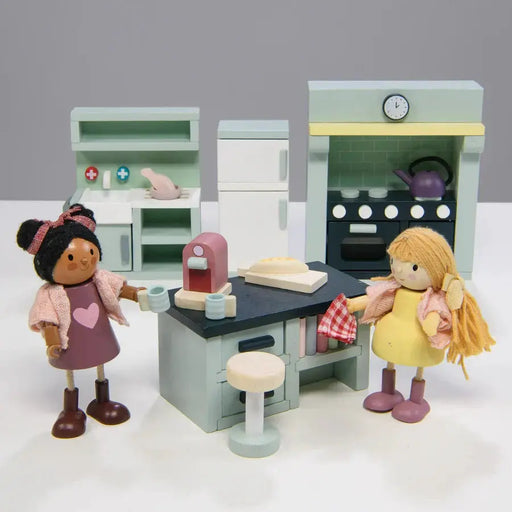 Curious Moonbeam Dolls, Dollhouses & Accessories Wooden Doll House Kitchen Furniture Set - Tender Leaf Toys | Doll House Furniture NZ Wooden Doll House Kitchen Furniture Set - Tender Leaf Toys | Doll House Furniture NZ
