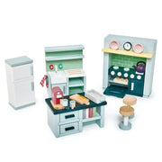 Wooden Doll House Kitchen Furniture Set - Tender Leaf Toys | Doll House Furniture NZ by Curious Moonbeam