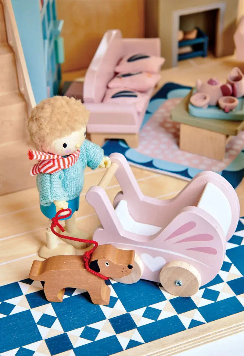 Wooden Dolls House Nursery Set - Tender Leaf Toys | Doll House Furniture NZ by Curious Moonbeam