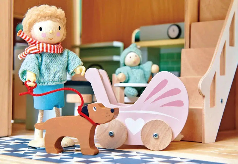 Wooden Dolls House Nursery Set - Tender Leaf Toys | Doll House Furniture NZ by Curious Moonbeam