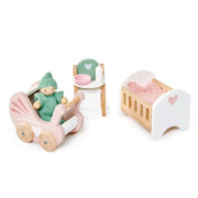 Wooden Dolls House Nursery Set - Tender Leaf Toys | Doll House Furniture NZ by Curious Moonbeam
