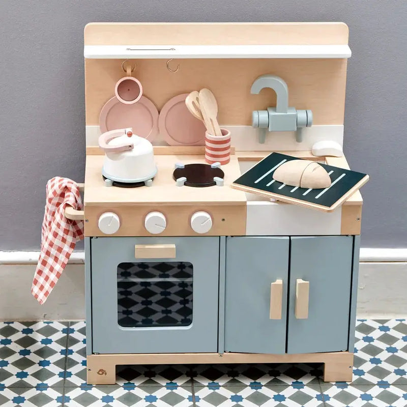 Mini Chef Wooden Play Kitchen - Tender Leaf Toys | Wooden Toy NZ by Curious Moonbeam