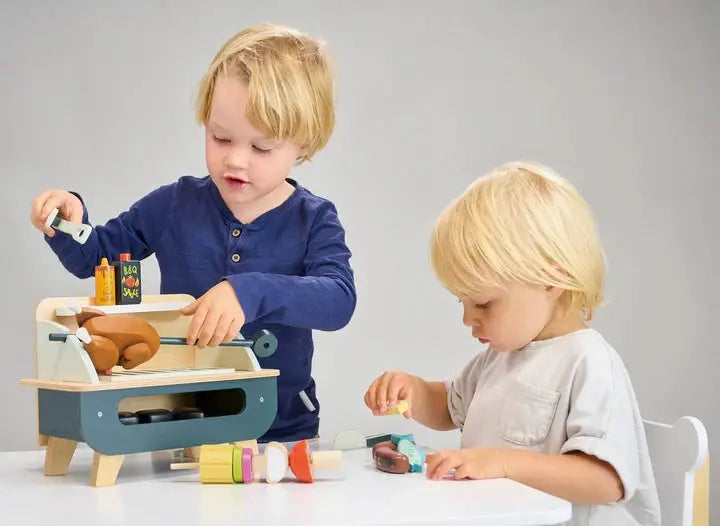Wooden Barbeque Play Set - Tender Leaf Toys | Pretend Play Toys NZ by Curious Moonbeam