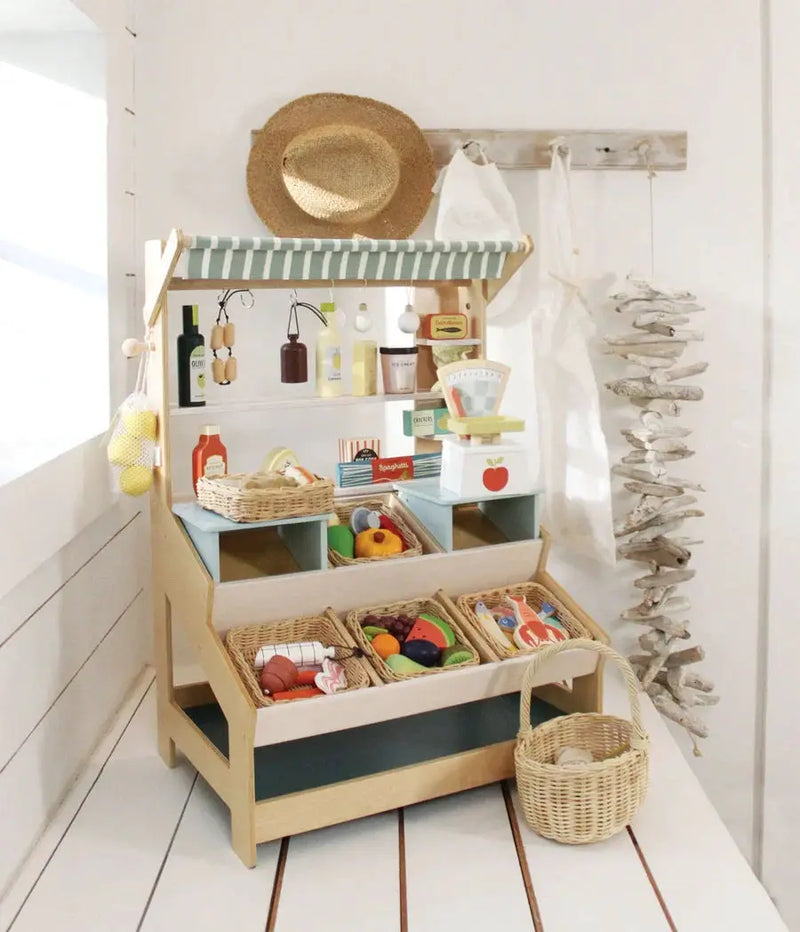 General Store Market Stall - Tender Leaf Toys | Pretend Play Toys by Curious Moonbeam