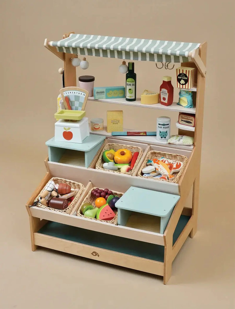 General Store Market Stall - Tender Leaf Toys | Pretend Play Toys by Curious Moonbeam