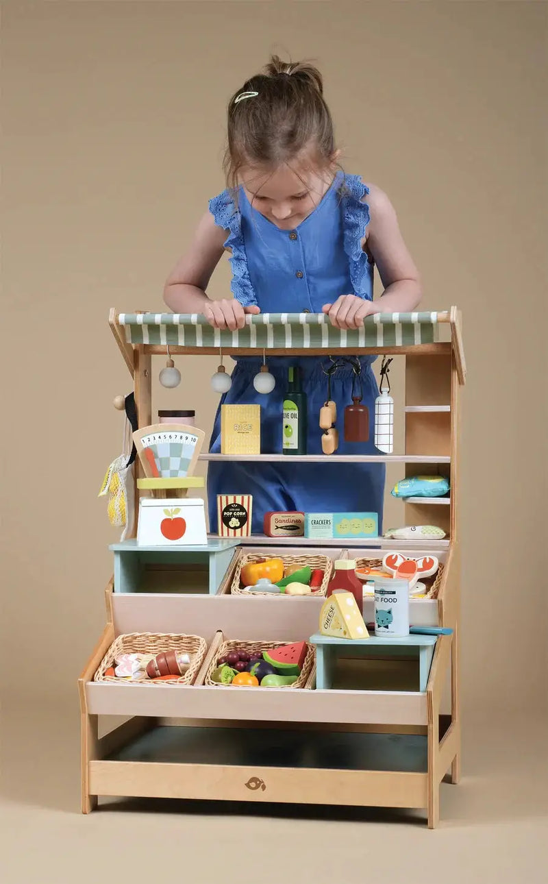 General Store Market Stall - Tender Leaf Toys | Pretend Play Toys by Curious Moonbeam