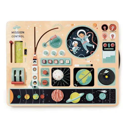 Curious Moonbeam STEM Wooden Space Station STEM Busy Board - Tender Leaf Toys Wooden Space Station STEM Busy Board - Tender Leaf Toys