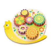 Snail Whirls Wooden Gear Puzzle - Tender Leaf Toys | Wooden Toy NZ by Curious Moonbeam