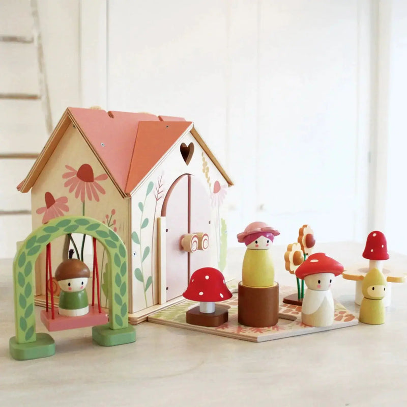 Merrywood Rosewood Cottage - Tender Leaf Toys | Wooden Doll House by Curious Moonbeam