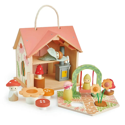 Curious Moonbeam Dolls, Dollhouses & Accessories Merrywood Rosewood Cottage - Tender Leaf Toys | Wooden Doll House Merrywood Rosewood Cottage - Tender Leaf Toys | Wooden Doll House