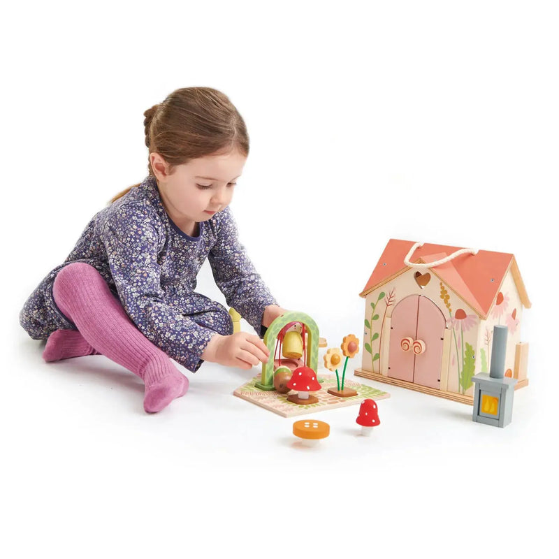 Merrywood Rosewood Cottage - Tender Leaf Toys | Wooden Doll House by Curious Moonbeam