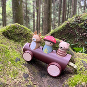 Timber Taxi Log Car - Tender Leaf Toys | Wooden Toy NZ by Curious Moonbeam