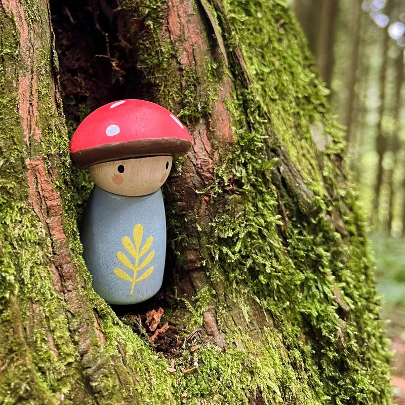 Timber Taxi Log Car - Tender Leaf Toys | Wooden Toy NZ by Curious Moonbeam