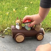 Timber Taxi Log Car - Tender Leaf Toys | Wooden Toy NZ by Curious Moonbeam