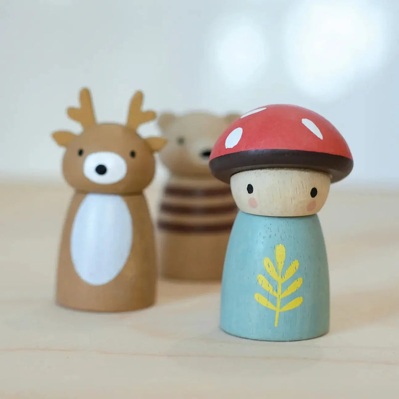 Timber Taxi Log Car - Tender Leaf Toys | Wooden Toy NZ by Curious Moonbeam