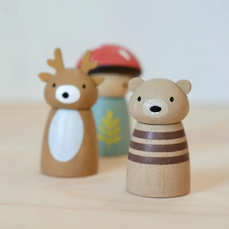 Timber Taxi Log Car - Tender Leaf Toys | Wooden Toy NZ by Curious Moonbeam