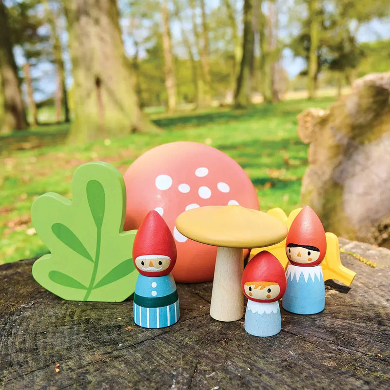 Woodland Gnome Family Playset – Tender Leaf Toys | Wooden Toy NZ by Curious Moonbeam