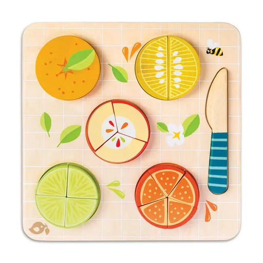Curious Moonbeam Puzzle Wooden Citrus Fractions Puzzle - Tender Leaf Toys | Wooden Toy NZ Wooden Citrus Fractions Puzzle - Tender Leaf Toys | Wooden Toy NZ