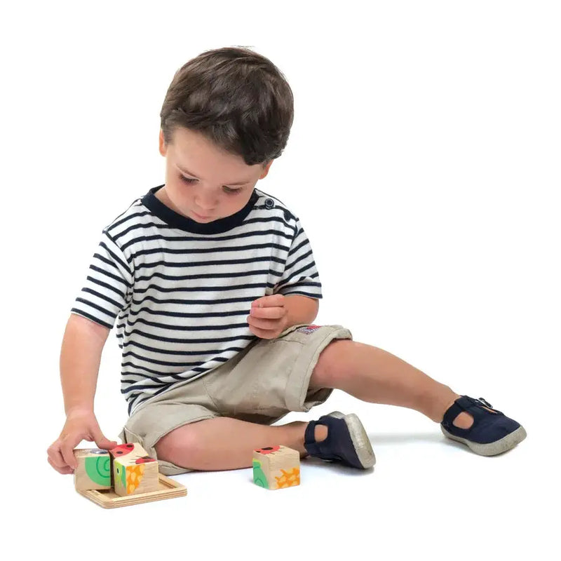 Baby Blocks 6-in-1 Wooden Puzzle - Tender Leaf Toys | Wooden Toy NZ by Curious Moonbeam
