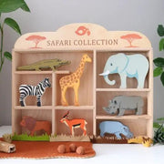 Wooden Safari Animal Set - Tender Leaf Toys | Wooden Toys NZ by Curious Moonbeam