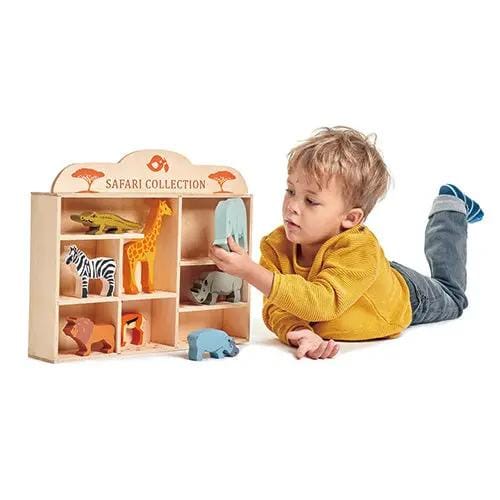 Wooden Safari Animal Set - Tender Leaf Toys | Wooden Toys NZ by Curious Moonbeam
