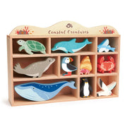 Coastal Creatures Wooden Stacking & Display Set - Tender Leaf Toys | Wooden Toy NZ by Curious Moonbeam
