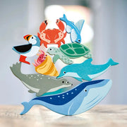 Coastal Creatures Wooden Stacking & Display Set - Tender Leaf Toys | Wooden Toy NZ by Curious Moonbeam