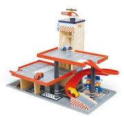 Wooden Service Station Garage - Tender Leaf Toys | Toy Car Garage NZ by Curious Moonbeam