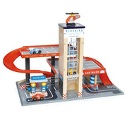 Wooden Service Station Garage - Tender Leaf Toys | Toy Car Garage NZ by Curious Moonbeam