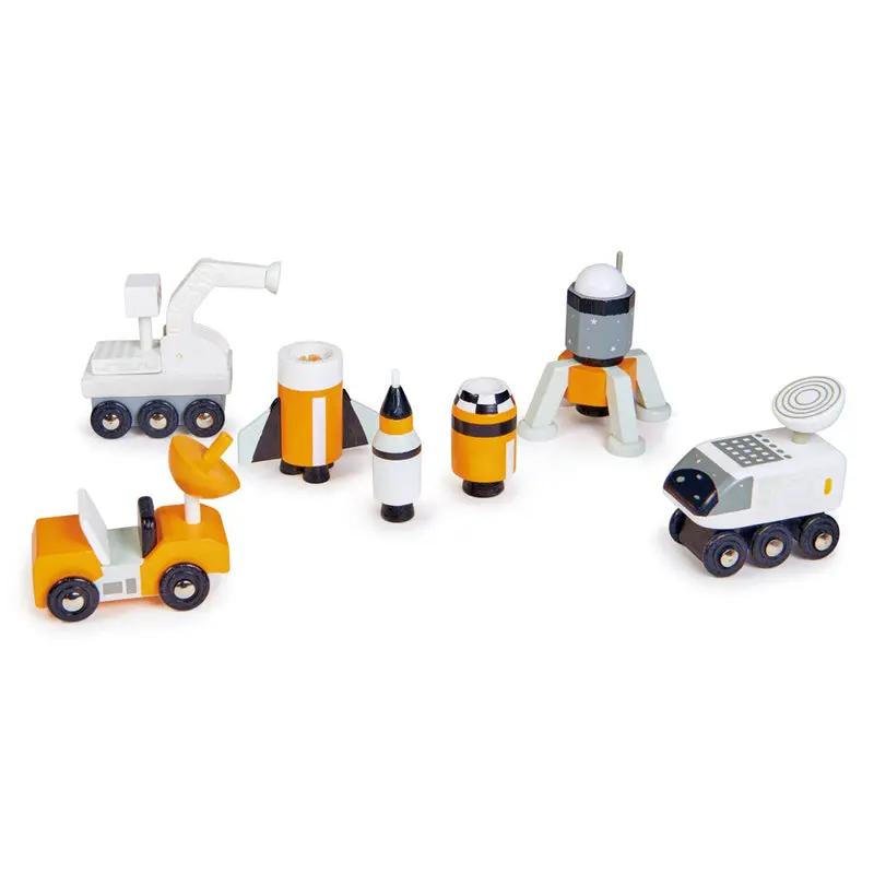 Wooden Space Voyager Vehicle Set - Tender Leaf Toys | Wooden Rocket NZ by Curious Moonbeam