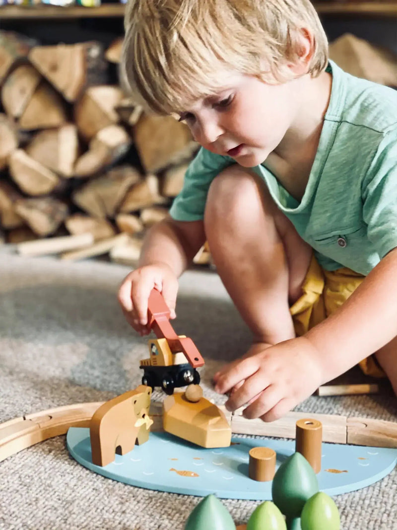 Wild Pines Wooden Train Set - Tender Leaf Toys | Wooden Toy NZ by Curious Moonbeam